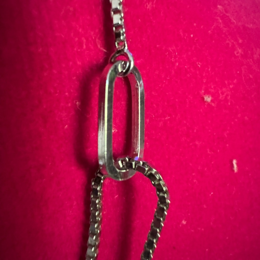 Dior Silver Chain Necklace with Logo Pendant - Picture 4 of 8